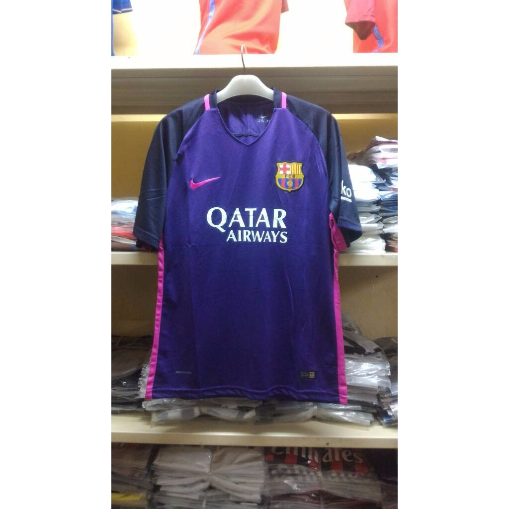 IMPORT Jersey Baju Bola Barcelona Away Official 2016/2017 Grade Ori Murah TERBARU