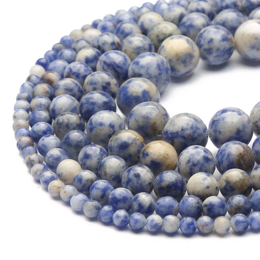 32-89 pcs Hot Jual Natural Blue Sodalite Stone Beads, Diameter 4/6/8/10/12mm, Diameter lubang sekitar 1mm, digunakan untuk Membuat Perhiasan DIY Strand