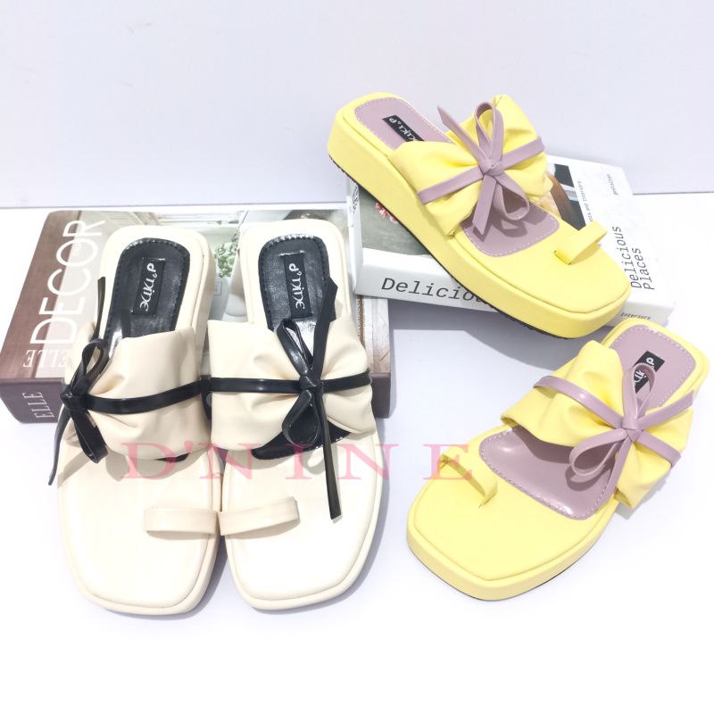 Sandal Wanita Sandal wedges flatporm ikat pita DN 09