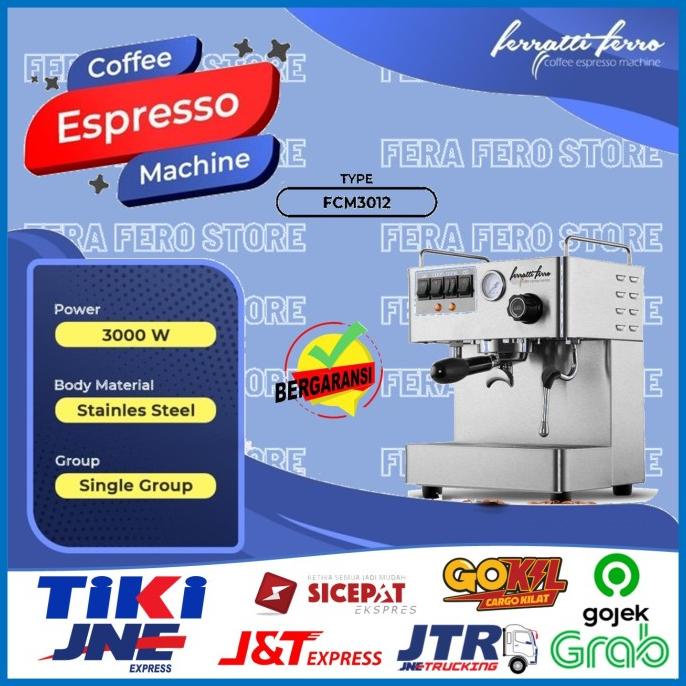 Mesin Kopi Espresso Ferrati Ferro Fcm3012 Fcm-3012 3Qza123M5D