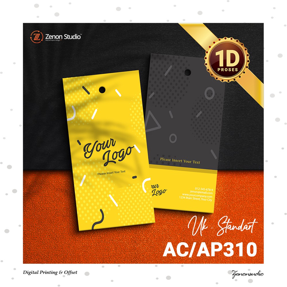 

Hang Tag / Hangtag Tebal 310 gsm 2 Sisi