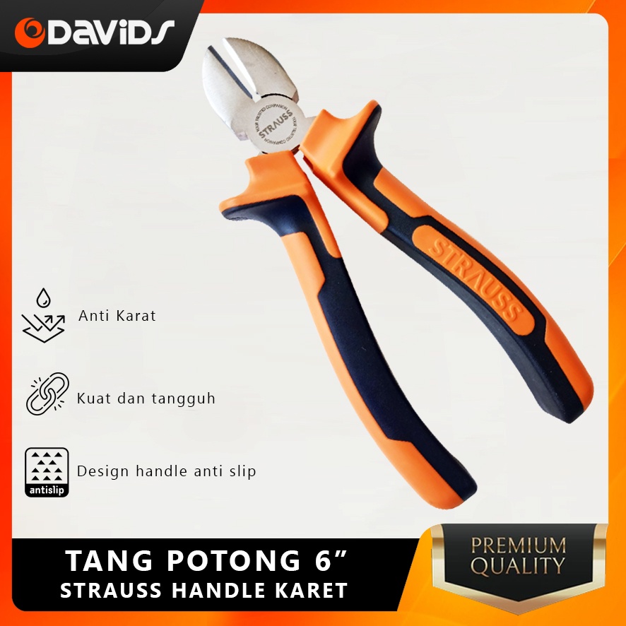 Tang Kupas Kabel Potong Pengupas Strauss 6 Inch