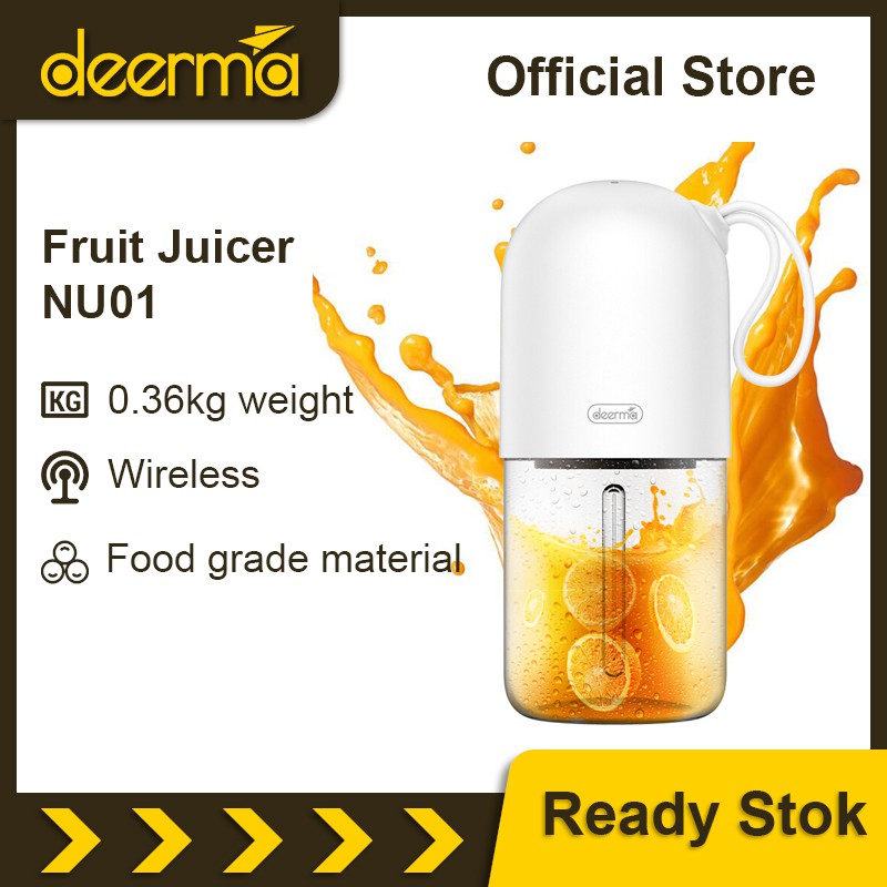 

Deerma 300ml Portable Juicer Blender Mini Capsule Shape Electric Juice Cup NU01