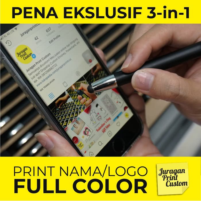 

MURAH PENA PROMOSI 3IN1 STYLUS TOUCH PEN STAND HP BALLPOINT BOLPEN PULPEN