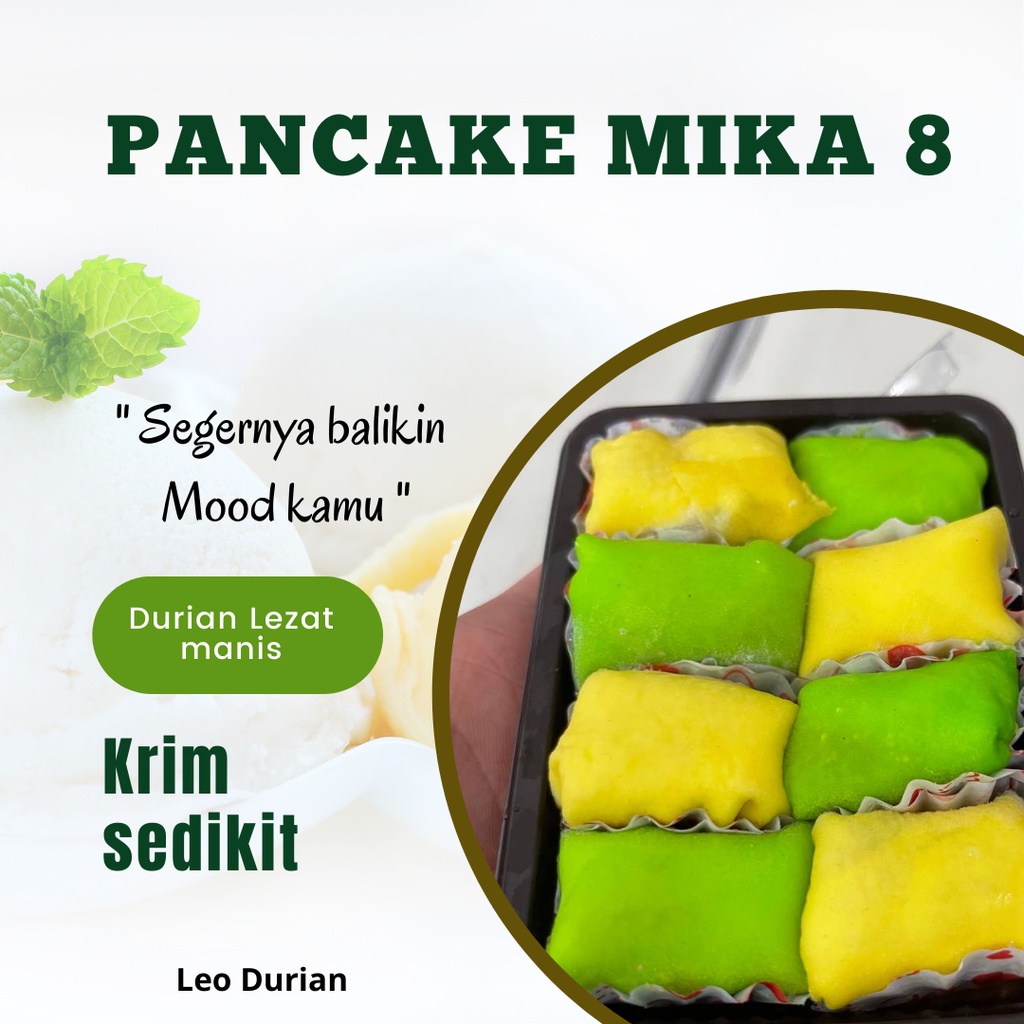 Jual Pancake Durian Mika Mini isi 8 asli medan Shopee Indonesia