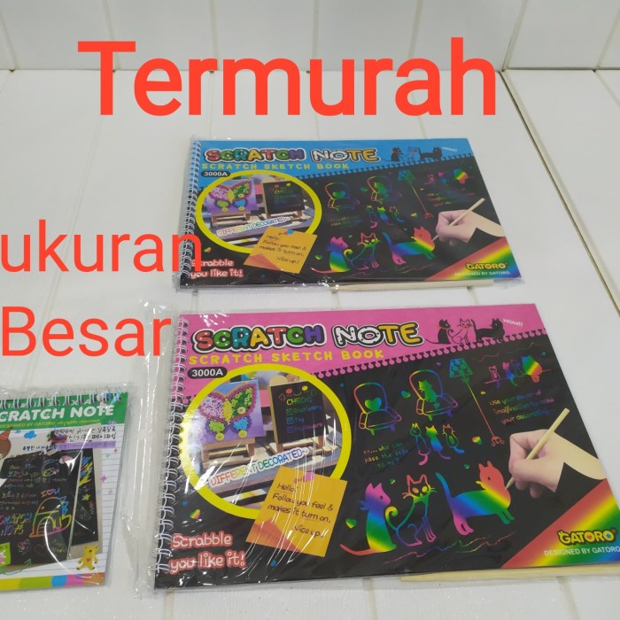 

Sketsagambar- Scratch Note Magic A4 / Buku Gambar Scratch Note Uk Besar 29.5Cm X21Cm - 10 Lembar