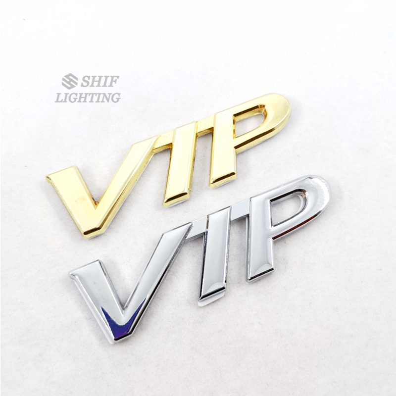 1Pc Stiker Emblem Logo VIP Bahan Metal Untuk Dekorasi Mobil