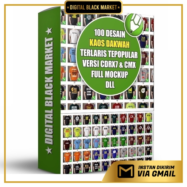 100 Desain Kaos Dakwah Terlaris - Coreldraw Template