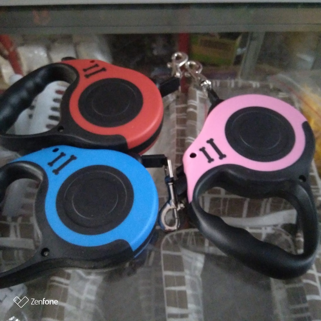 Tali Tuntun Retractable 5M Kucing Anjing Tutun Penuntun Rantai Harness