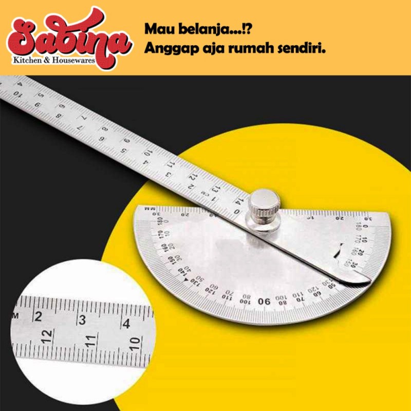 

Protractor Penggaris Jangka Ruler Aluminium 14.5cm 180