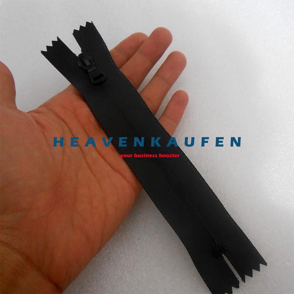 Resleting Zipper Anti Air Waterproof Panjang 15 cm Atau 6 inch Warna Hitam