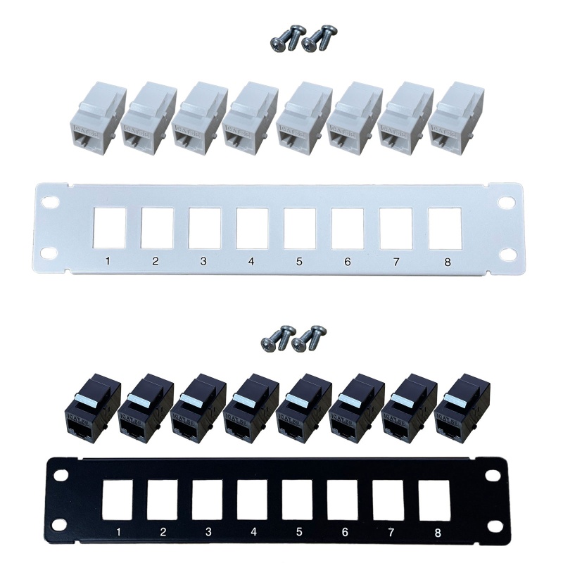 Vivi CAT5e 8port Patch Panel Mendukung Back CAT5e Unshielded Untuk Kabel T568A B Kode w Untuk Kabel RJ45 Rak Dinding Mo