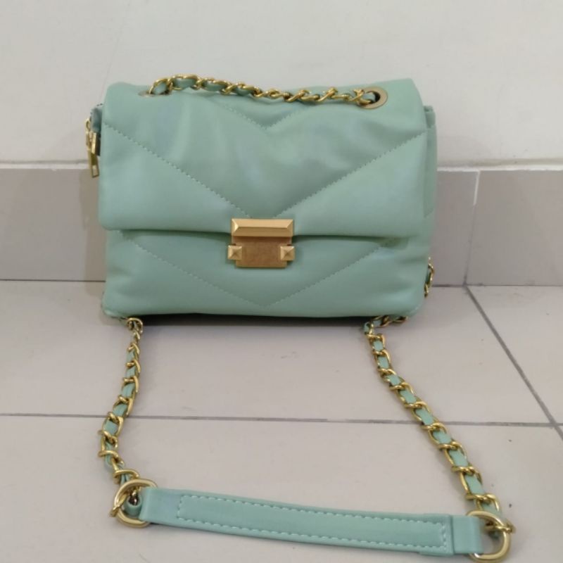 BJ43068 - BEIGE/BLACK/BLUE/GREEN/YELLOW - TAS BAHU SLEMPANG SHOULDERBAG IMPORT TAS WANITA FASHION IMPORT MODIS ELEGAN TERMURAH TERLARIS TERBARU BAGSTORE JAKARTA TAS BATAM BQ3068