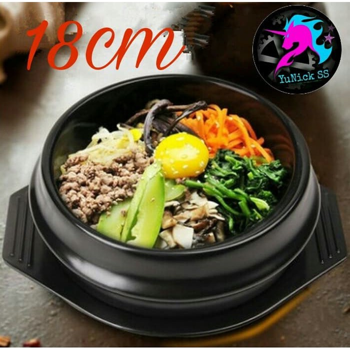 Promo BIG 18cm korean dolsot Ddukbaegi bibimbap stone bowl mangkok batu