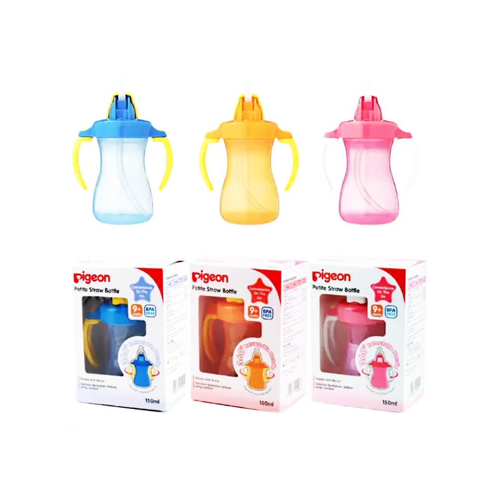 Pigeon Petite Straw Bottle - 150mL | Botol Minum Anak |Botol minum sedot | botol