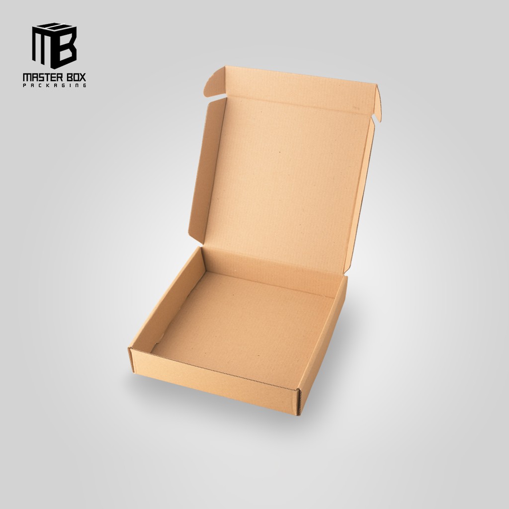 

( Paket 30pcs ) Box / Kardus Packaging uk 20 x 20 x 4 CM Die cut. Model Pizza dan harga murah.