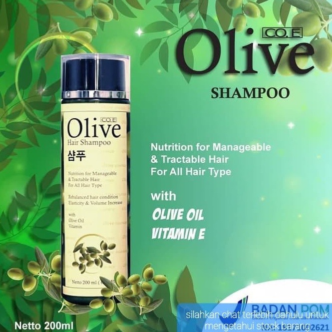 SHAMPO OLIVE OIL RAMBUT PERAWATAN KEPALA KOREA 200ML KOSMETIK