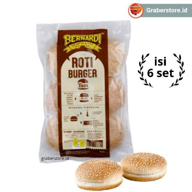 

Bernardi Roti Burger Wijen 1 pack isi 6 set Bernardi Bun Burger Roti Frozenfood