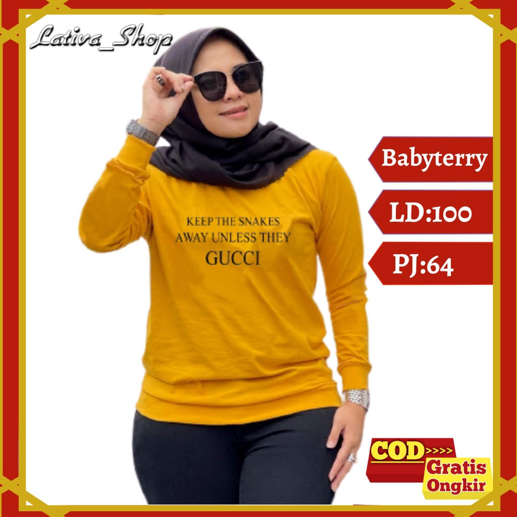 Atasan Kaos Lengan Panjang Wanita Cewek Terbaru Mote Levis