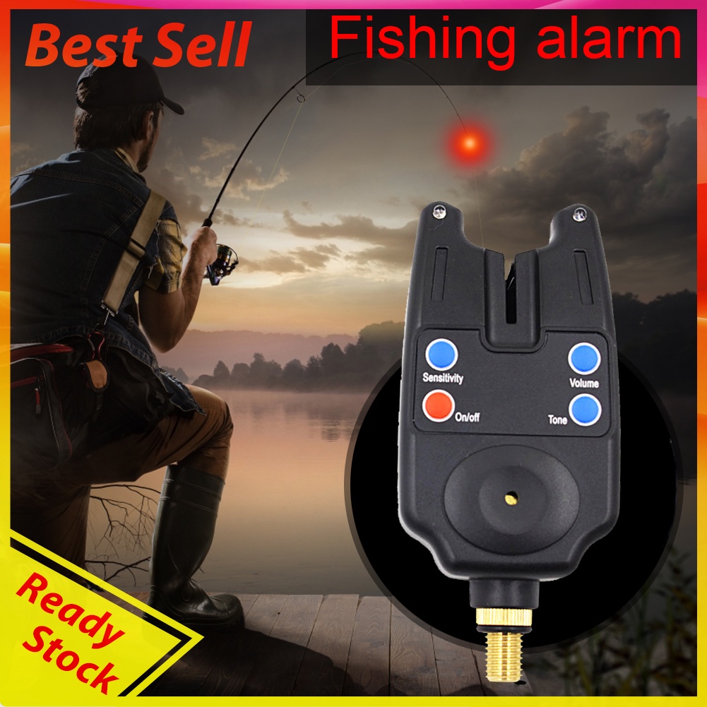 Night Fishing Bites Alarm Portable LED Light Carp Fishing Rod Warning Alert