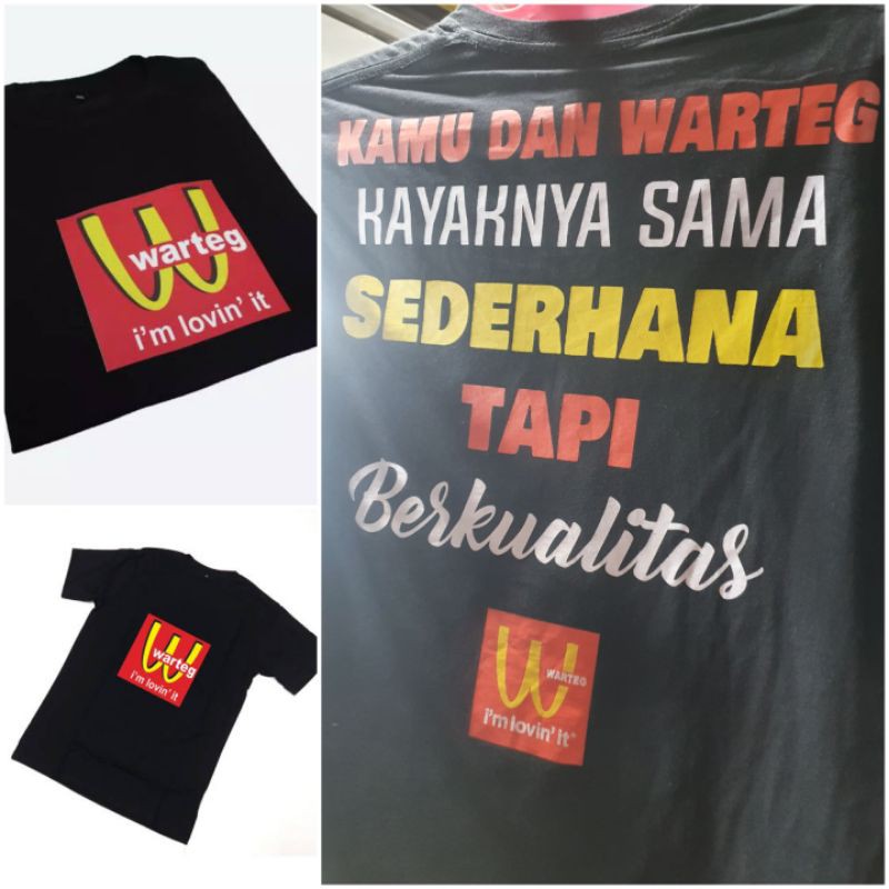 KAOS TSHIRT DISTRO WARTEG I'M LOVINT' IT BAJU PRIA PLESETAN KATA KATA UNIK