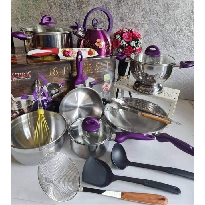 set panci masak supra 18pcs