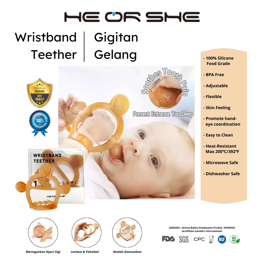 Heorshe Wristband Teether 6802708044010 / Gigitan Bayi