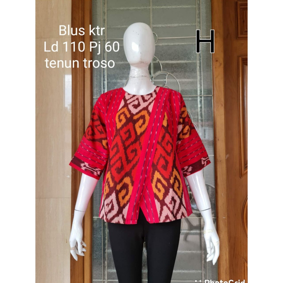 Blus kantor ori tenun troso