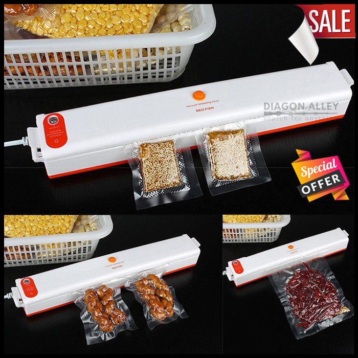 Vacuum Sealer Makanan Press Food Vakum Electric Segel Elektrik Anti Bau Jamur Alat Pres Hampa Udara