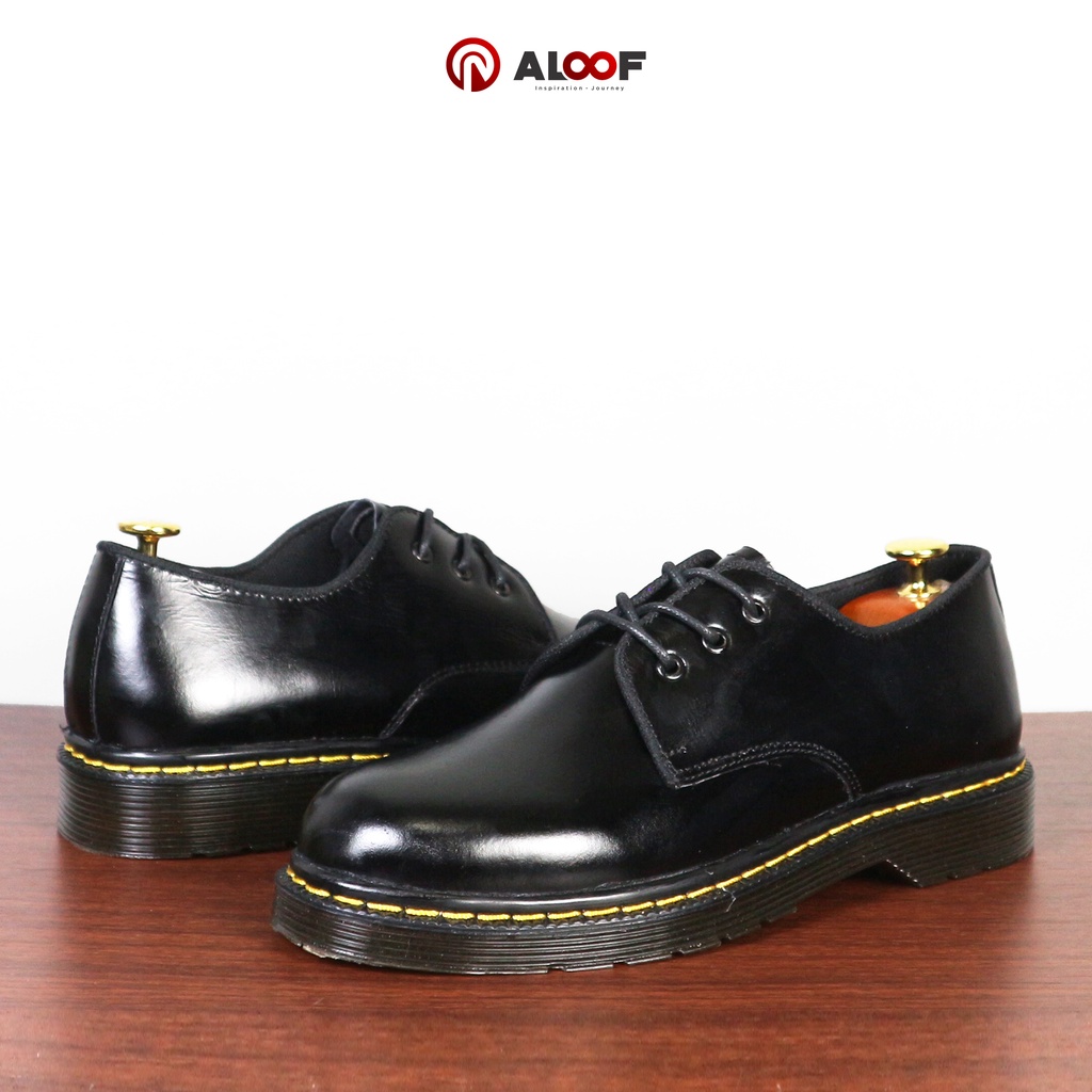 38-45 Aloof DELOW - Sepatu Low Boots Formal Docmart Pria Original Kulit Asli-1