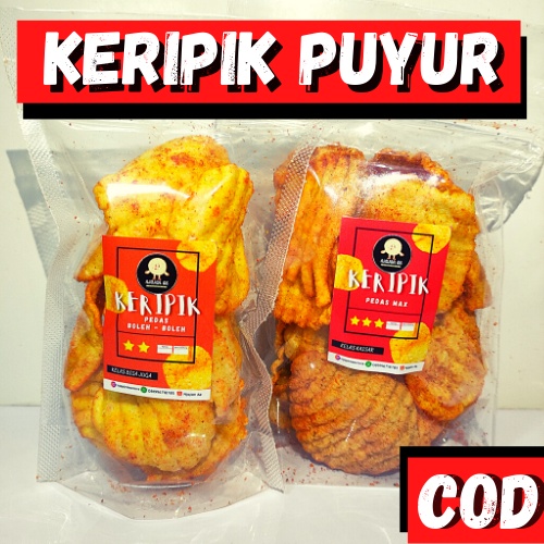 

( PROMO!! ) KERIPIK TALAS & PUYUR PEDAS ASIN / CEMILAN PEDAS ( 25gr - 45gr )