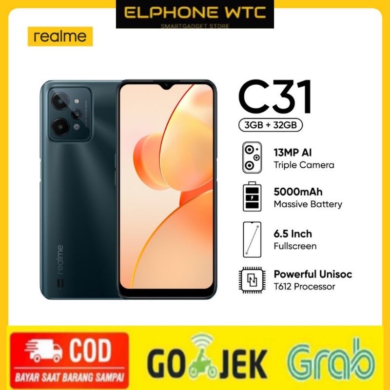Realme C31 ram 3/32 4/64 Garansi Resmi 1 Tahun