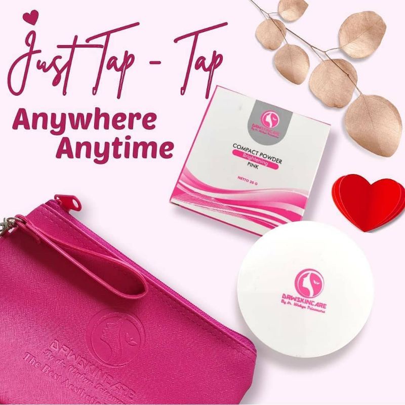 DRW Skincare Bedak Padat Glowing Natural Beige Pink Compact Powder By dr. Wahyu Triasmara