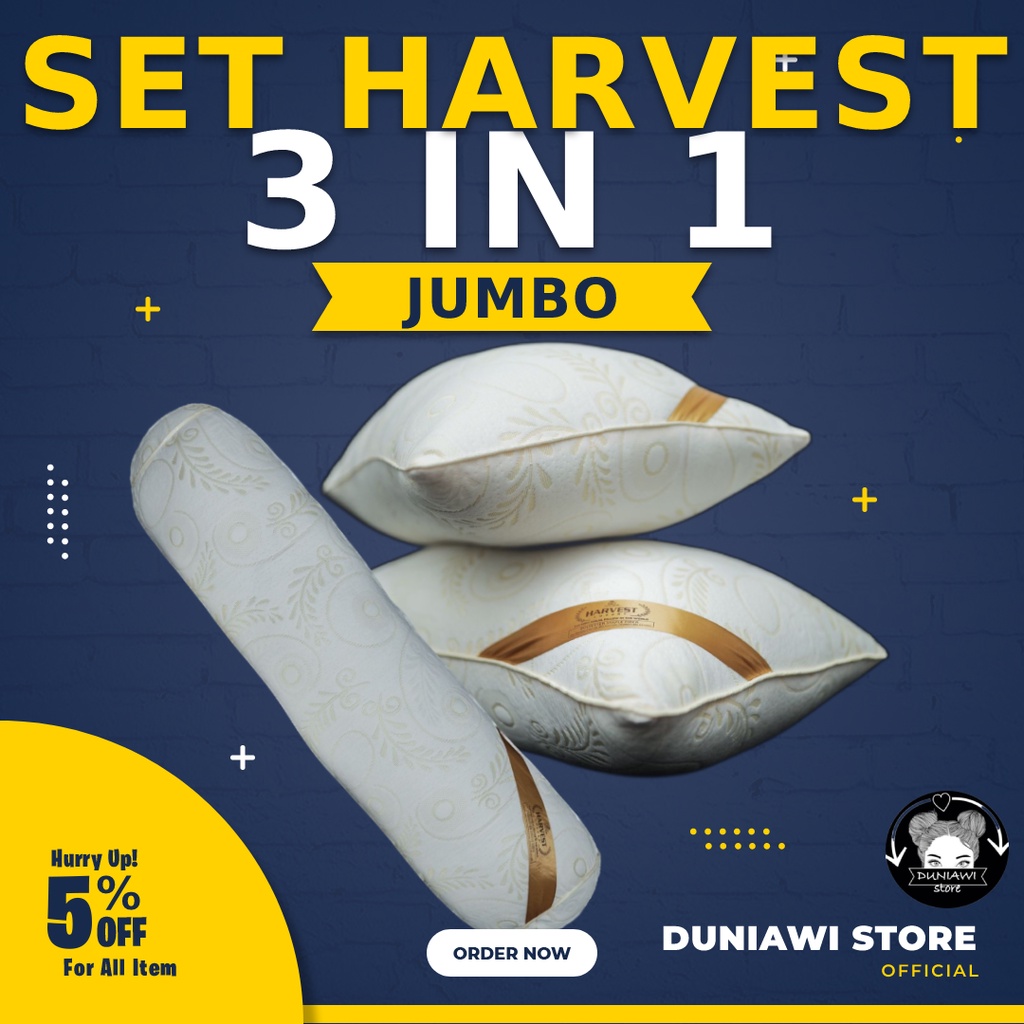 [3PCS JUMBO] BANTAL GULING TIDUR HARVEST SET PAKET (JUMBO)