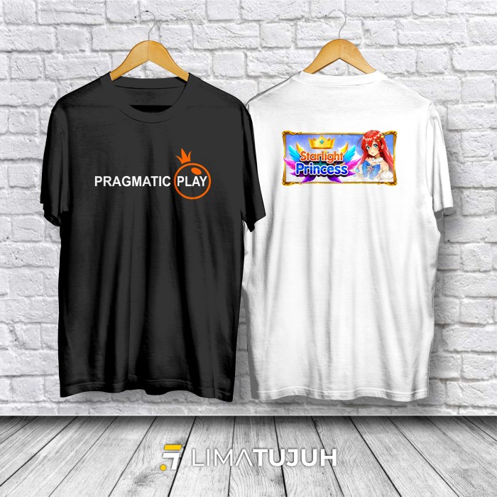 Kaos Pragmatic Play Starlight Princess Depan Belakang Baju Slot