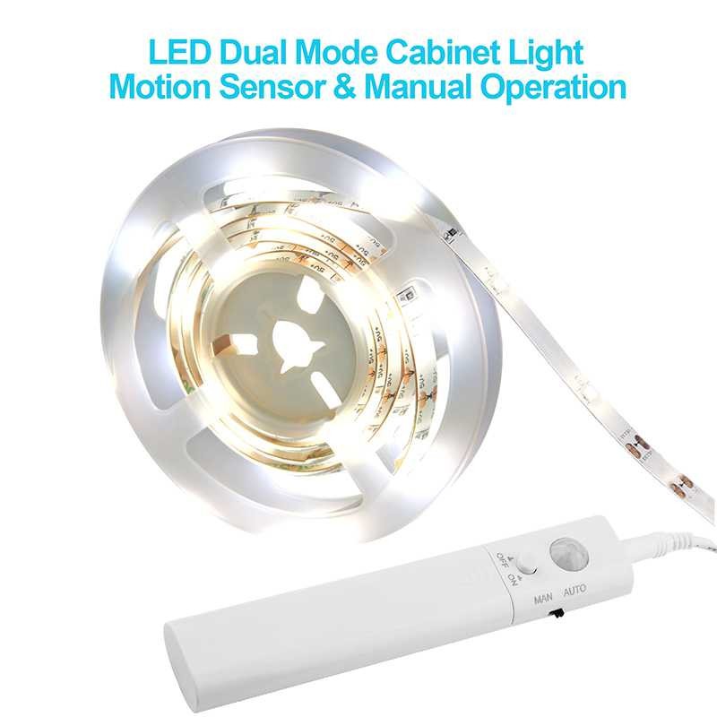 Bayar Ditempat Rybakov Lampu LED Strip dengan Sensor Gerak 1M - 2835