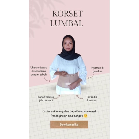 Korset Lumbal / Korset Lumbal Kesehatan / Korset Nyeri Pinggang / Korset Kesehatan Penyangga Tulang Belakang / Korset Sakit Pinggang / Korset Nyeri Pinggang / Korset Kesehatan