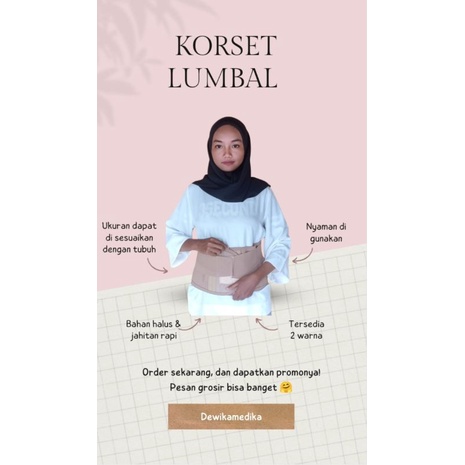 Korset Lumbal / Korset Lumbal Kesehatan / Korset Nyeri Pinggang / Korset Kesehatan Penyangga Tulang 