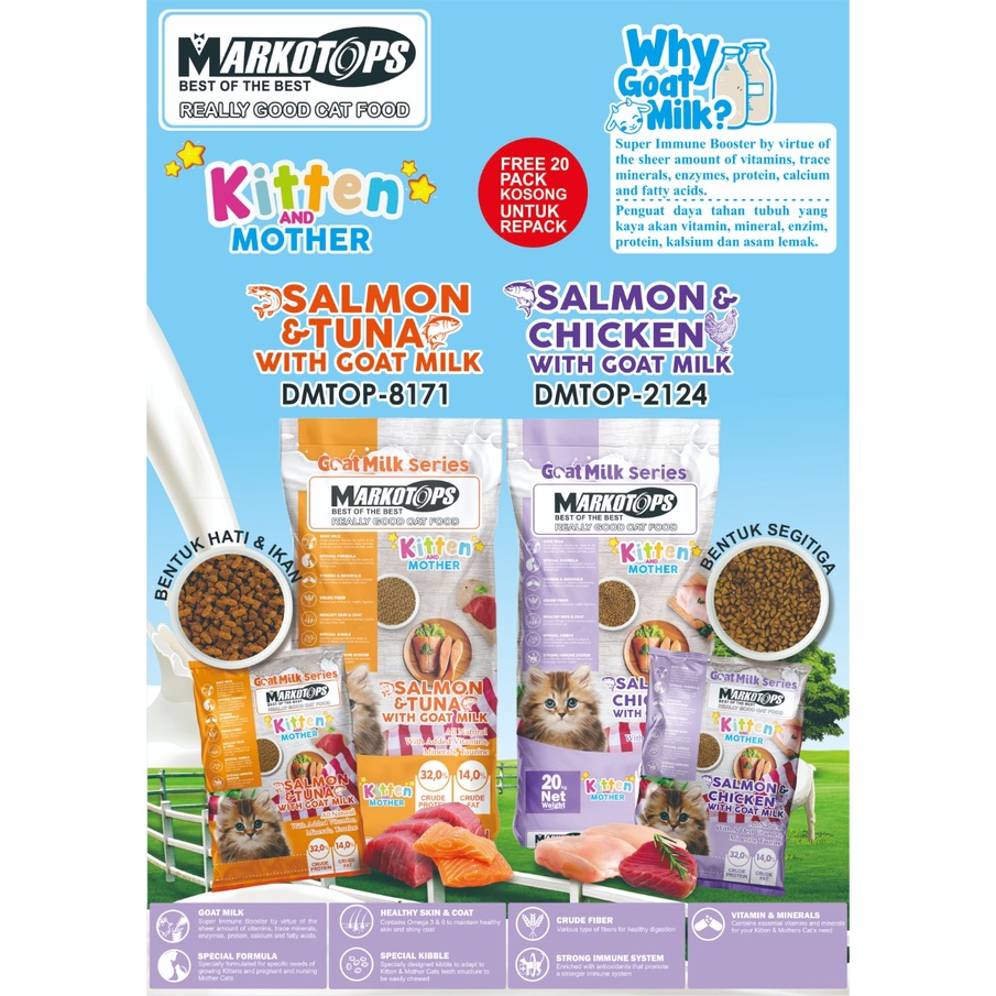 Markotops Kitten and Mother 1kg REPACK cat food markotops