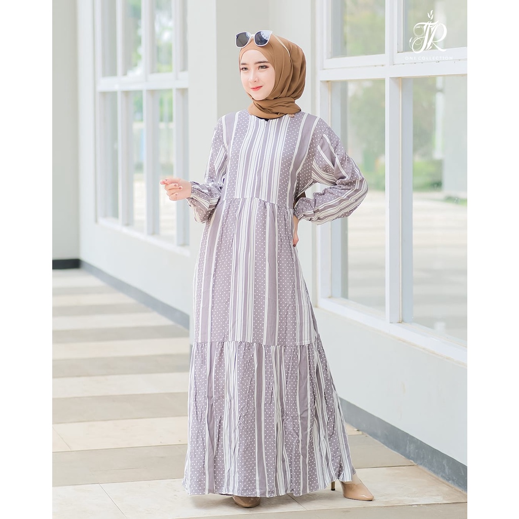 Dress DONITA dan DOMINIC homeydress original by JR KATUN rayon POLKADOT seharihari terbaru murah realpict daster muslim original