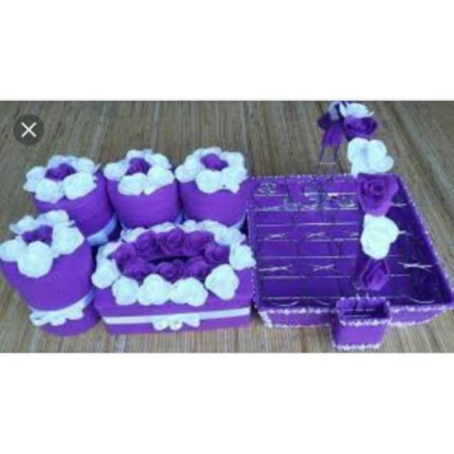 Toples flanel bunga ungu