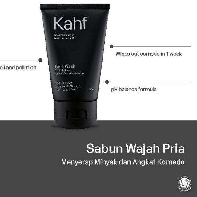 KAHF Face Wash Skincare Pria Halal Kahf Sunscreen Khaf Face wash Skincare Cowok Kafh Face Wash