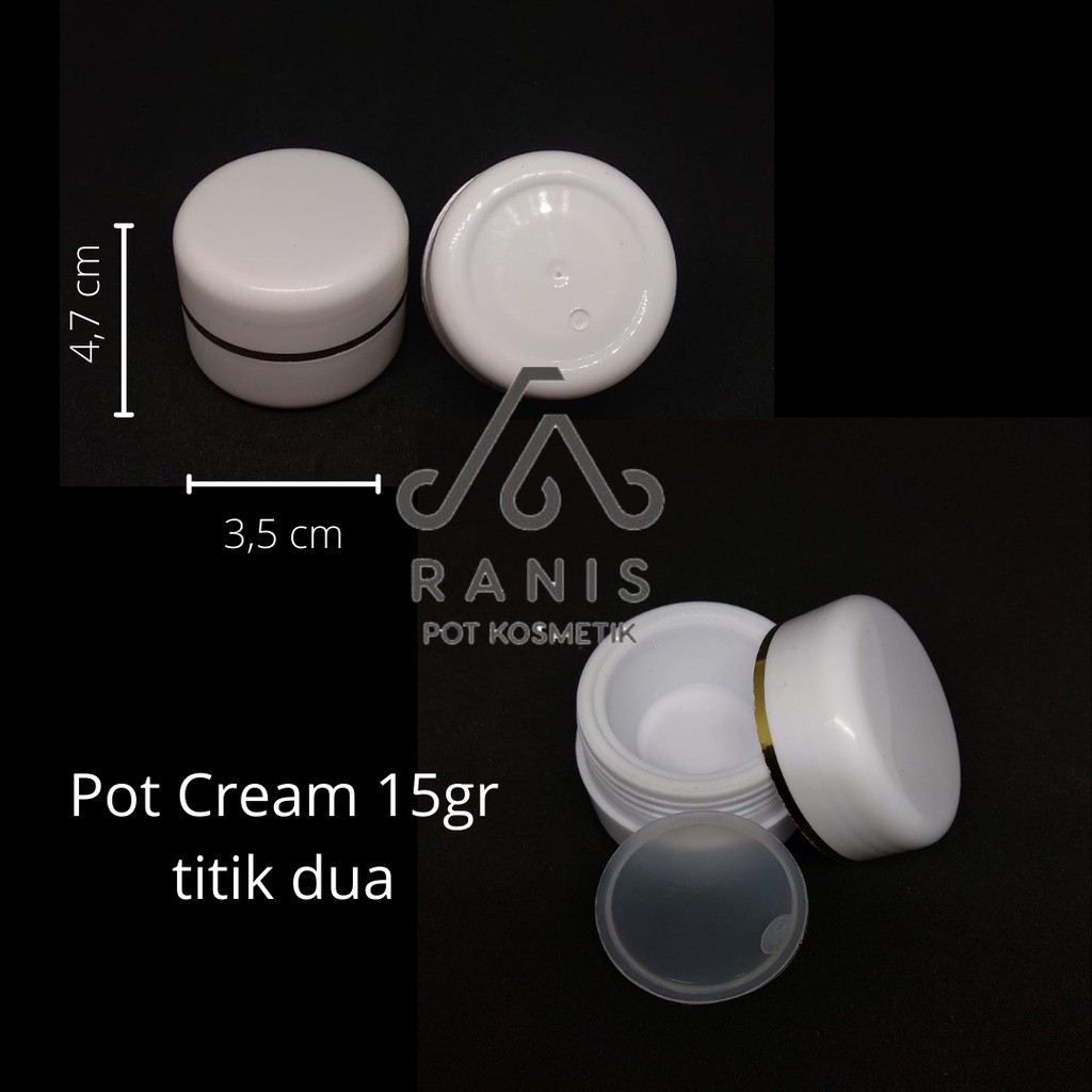 PP JAR 10 GR Putih list Gold titik 2 -PP / Pot Cream HN