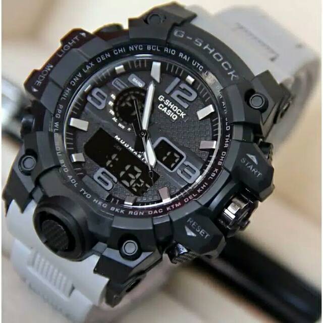 Gshock Digital Double Time Rubber Jam Tangan Pria