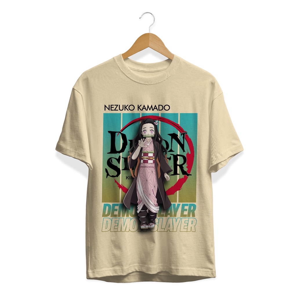 T-SHIRT BAJU KAOS ANIME DEMON SLAYER NEZUKO KAMADO PLASTISOL