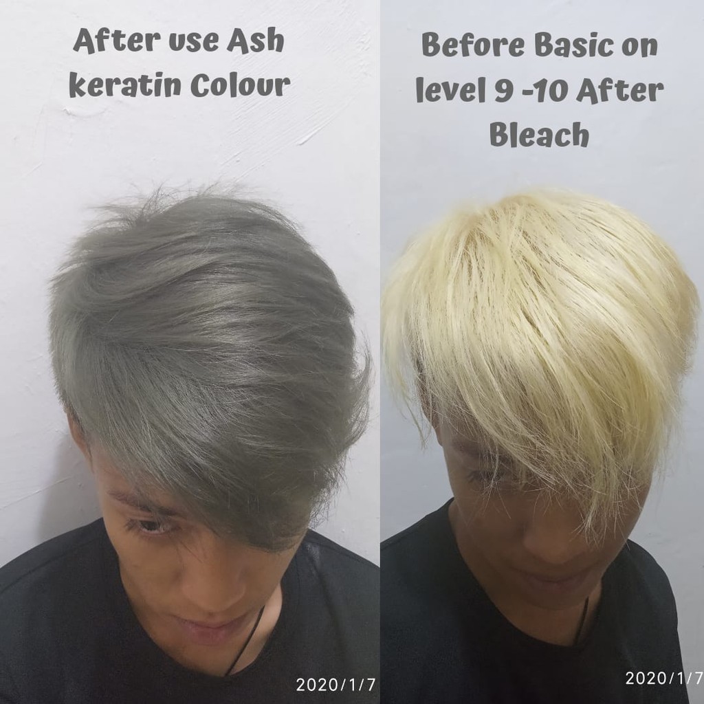 [BISA COD] HAIR COLOR KERATIN 3D ASH CAT RAMBUT HIGHLIGHT OMBRE ASH GRAY