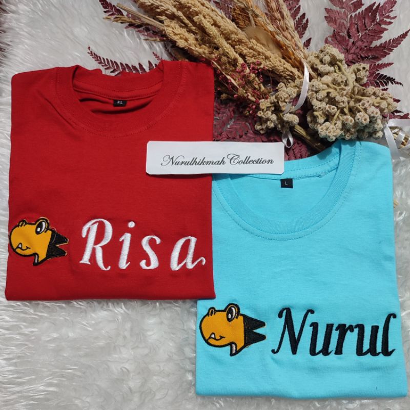 Kaos Anak Tangan Pendek Motif Dino Unisex GRATIS Custom Bordir Nama Request Chat