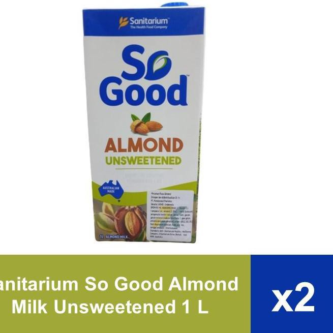 

[KODE BARANG 046] Sanitarium So Good Almond Milk Unsweetened 1 L x2 TERLARIS..!!