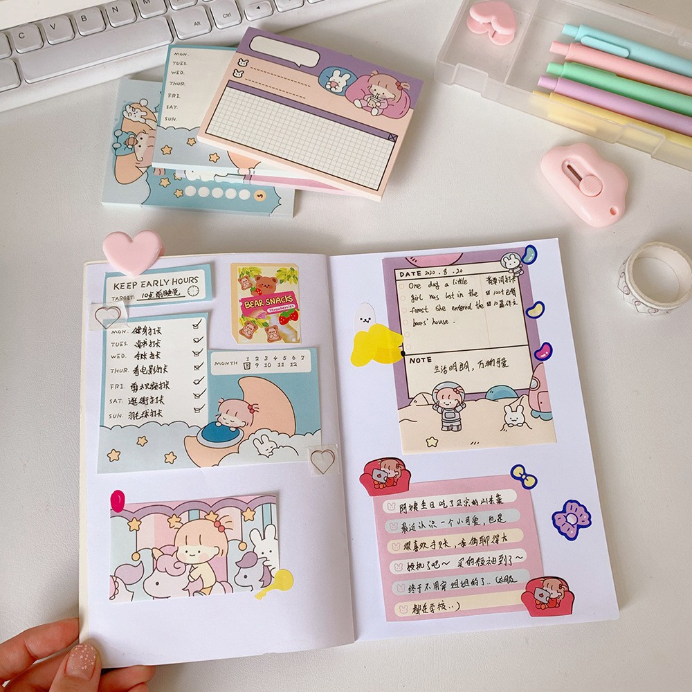Memo Pad Student Stationery - Japanese and Korean Cartoon Creativity