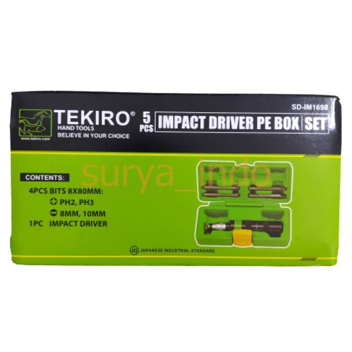 OBENG KETOK SET 5 PCS TEKIRO SD-IM1698 / IMPACT DRIVER PE BOX SET